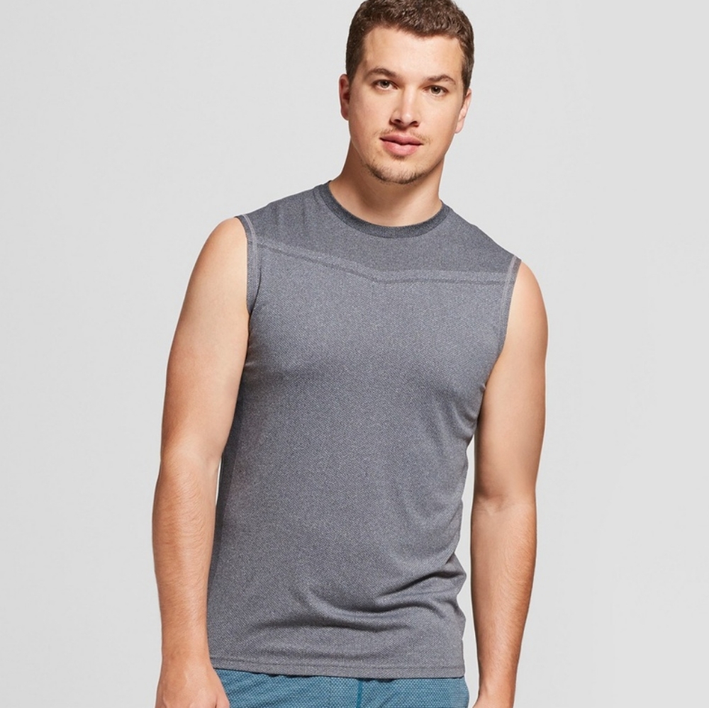 Men's Sleeveless Running T-shirt c9 Champion Gray
